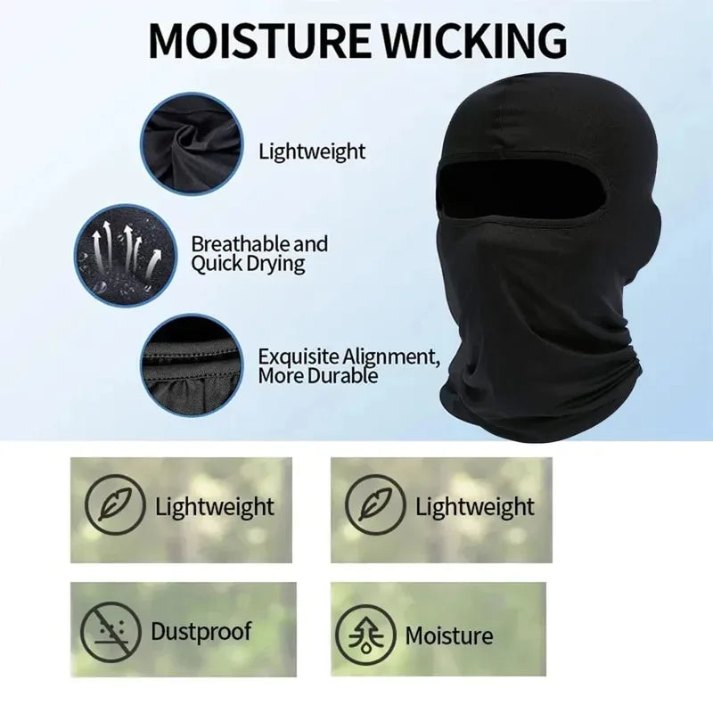 1/4pcs Ski Mask for Men Full Face Mask Balaclava Black Ski Masks Covering Neck Gaiter