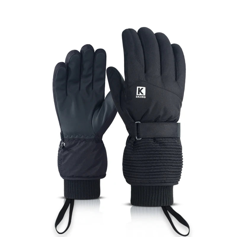 Winter men's and women's warm gloves, waterproof and skin friendly touch screen, suitable for cycling and skiing