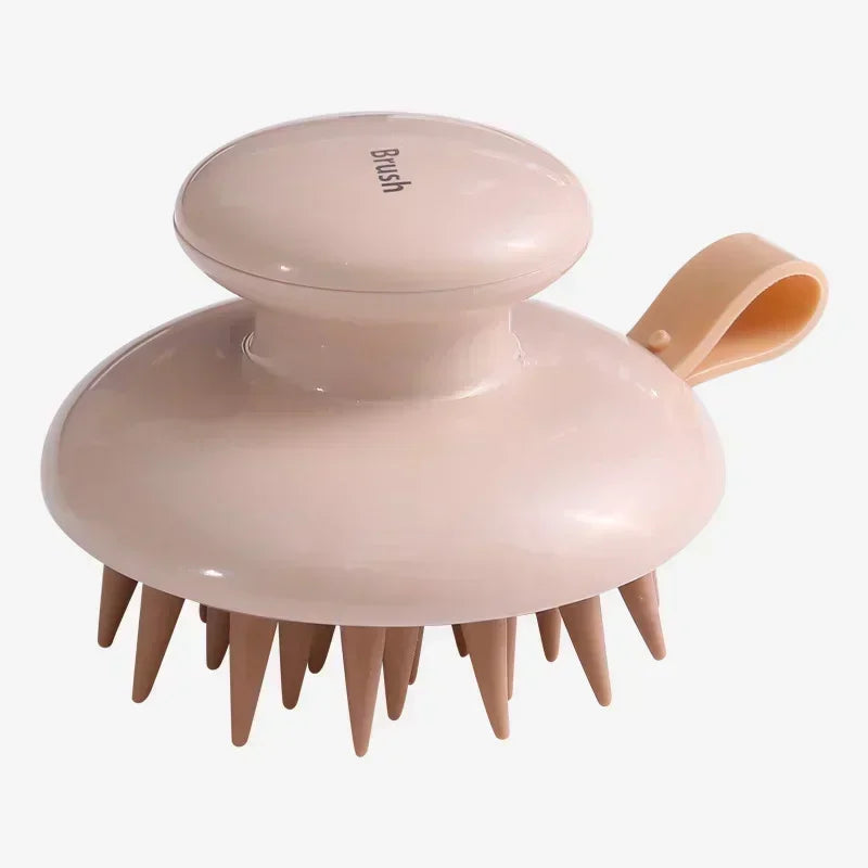 Silicone Scalp Massage Brush - Shampoo Applicator & Body Exfoliator for Spa-Quality Hair Care