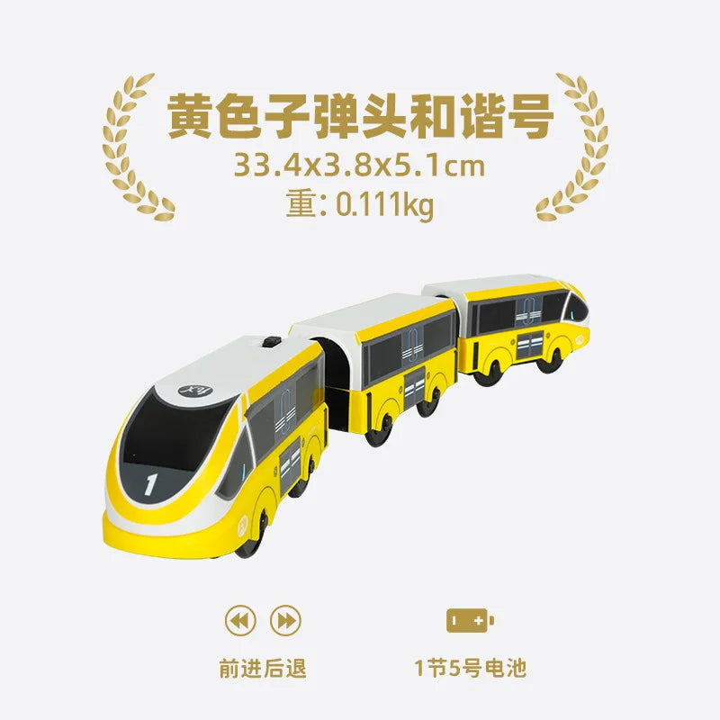 Electric Train Set Toys Model Train Electric Car Fit For Wooden Railway Wood Train Track Christmas Gift For Children