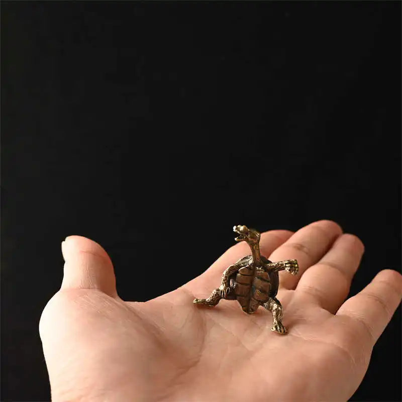 Antique Alloy Kung Fu Turtle Line Incense Holder, Home Decor, Line Incense Burner, Incense Holder, Animal Tea Table Decoration