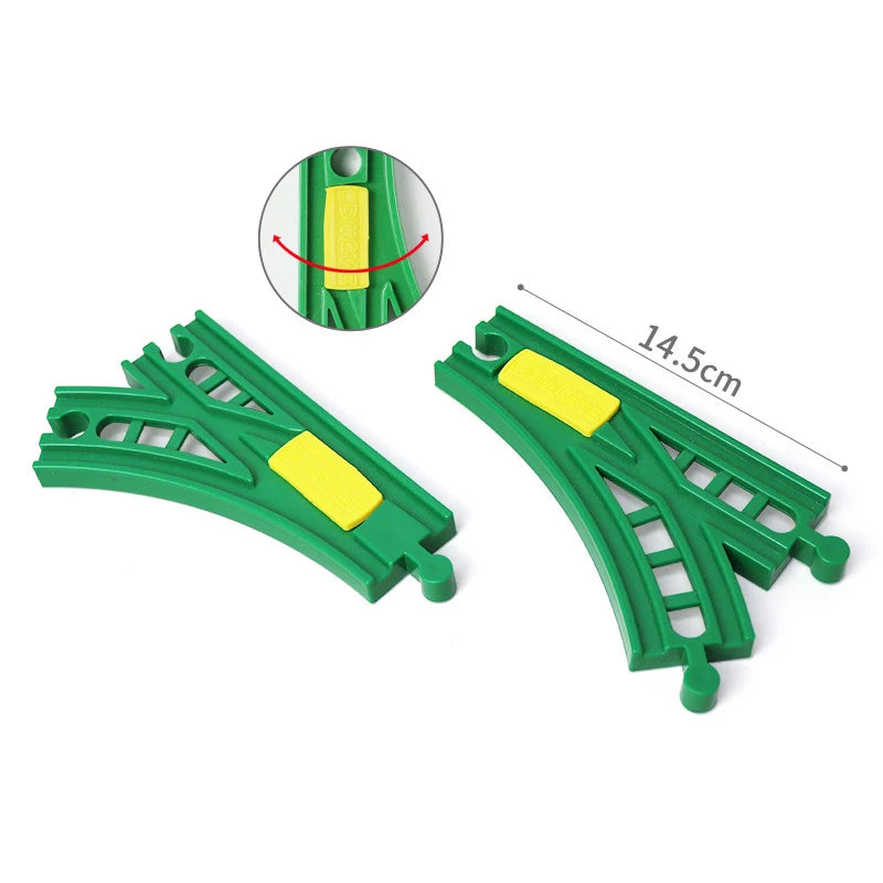Wooden Train Track Accessories Universal Wooden Railway Tracks Bridge Parts Adapters Fit for All Brand Train Toys Birthday Gifts
