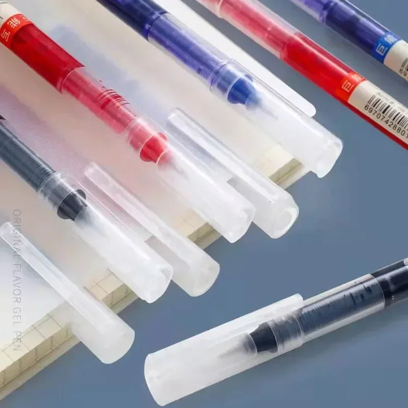 10Pcs High Quality Needle Type Gel Pens Straight Liquid Ballpoint Pen Kawaii Stationery School Office Supplies Student Writing