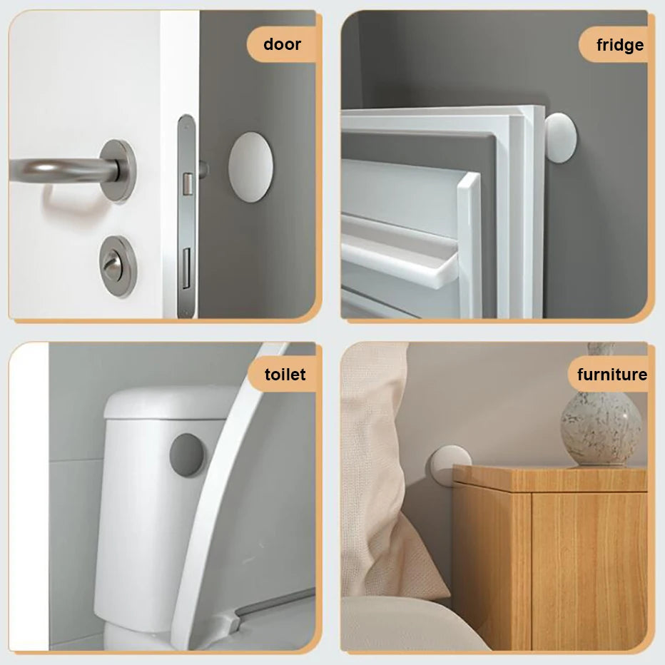 Silicone Door Stopper - Self-Adhesive Wall Protector Bumper Pad