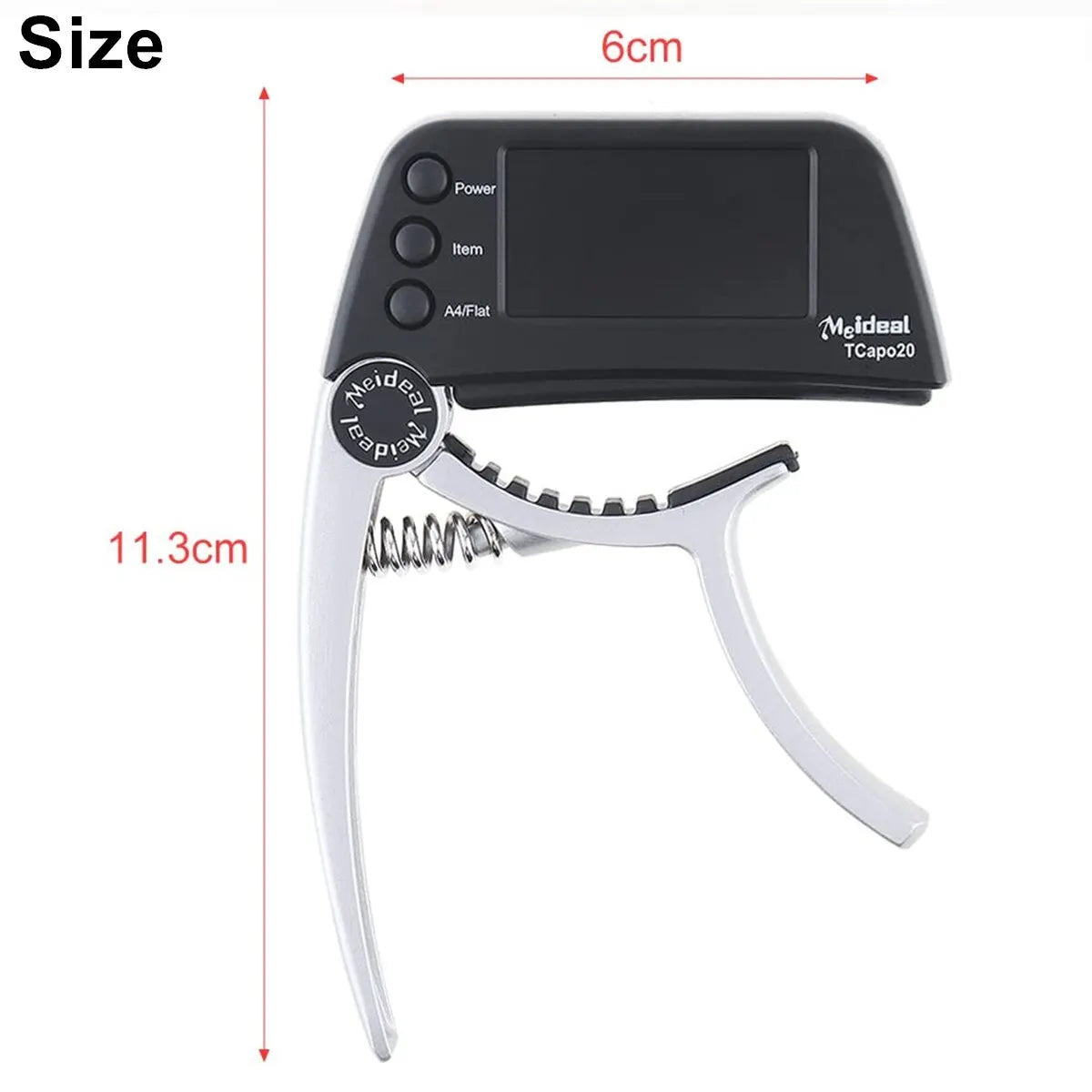 Premium 2-in-1 Guitar Tuner & Capo - LED Display for All Guitars