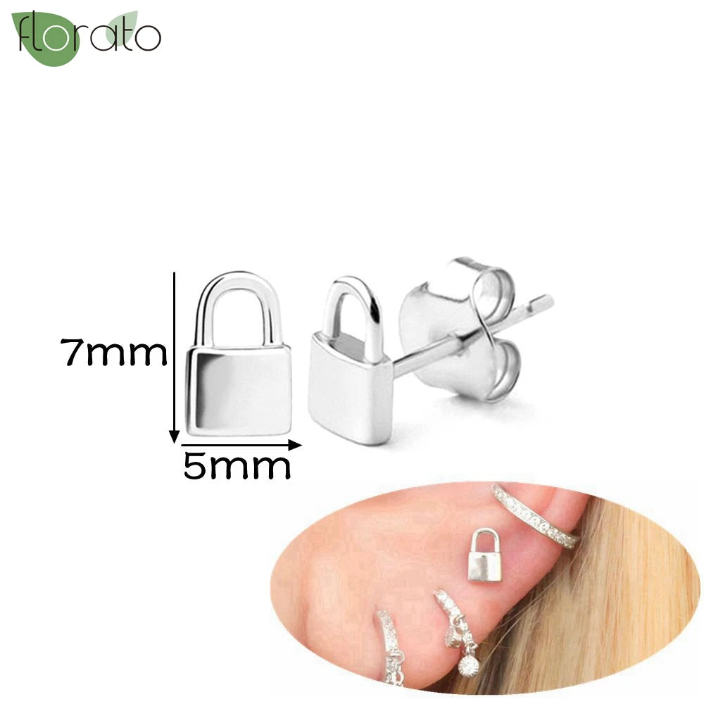 925 Silver Needle Exquisite Zircon Small Earrings Fashion Stud Earrings for Women Anti Allergy Cartilage Puncture Jewelry Gift