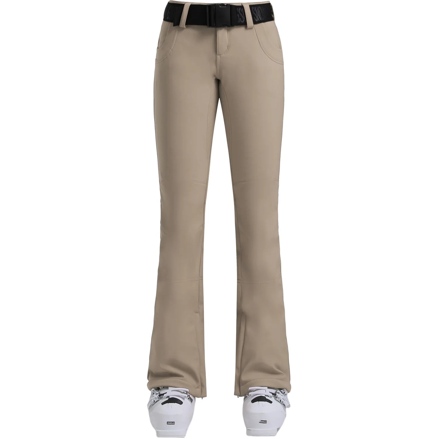 New Women's Skiing Pants Stretch Slim-fit Dual-layer Insulated Professional Windproof Waterproof Breathable Solid Color Ski Pant