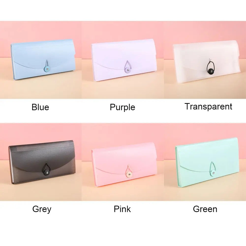 Expanding File Folder 13 Pockets Accordion File Folder Expandable Plastic Business Document Organizer Card Ticket File Storage