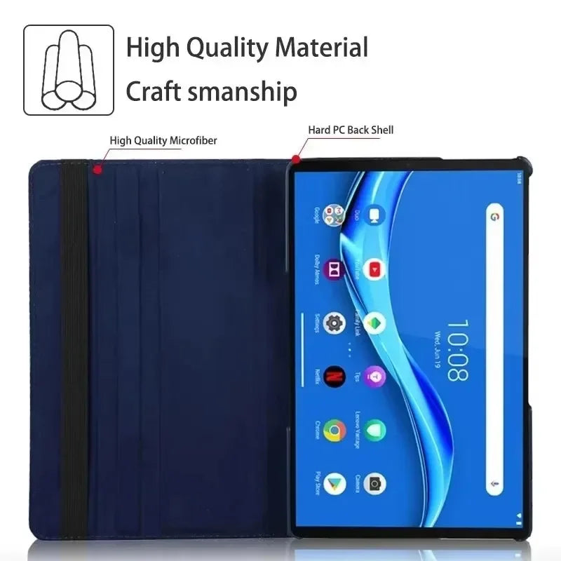For Lenovo Xiaoxin Pad Pro 12.7inch 2025 360 Degree Smart Leather Rotating Tablet Cases Funda For Tab P12 12.7" 2023 Coque Cover