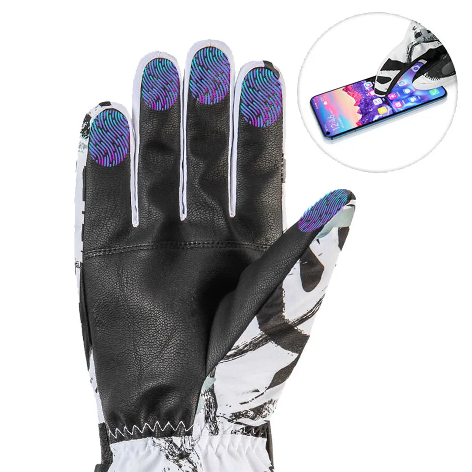 KoKossi Winter Fleece Thermal Ski Snowboard Gloves Windproof Warm Snow Sports Riding Gloves Waterproof Touch Screen Gloves