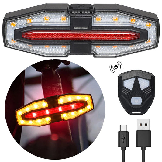 Premium Rechargeable Bike Tail Light - Wireless Turn Signal System IPX6
