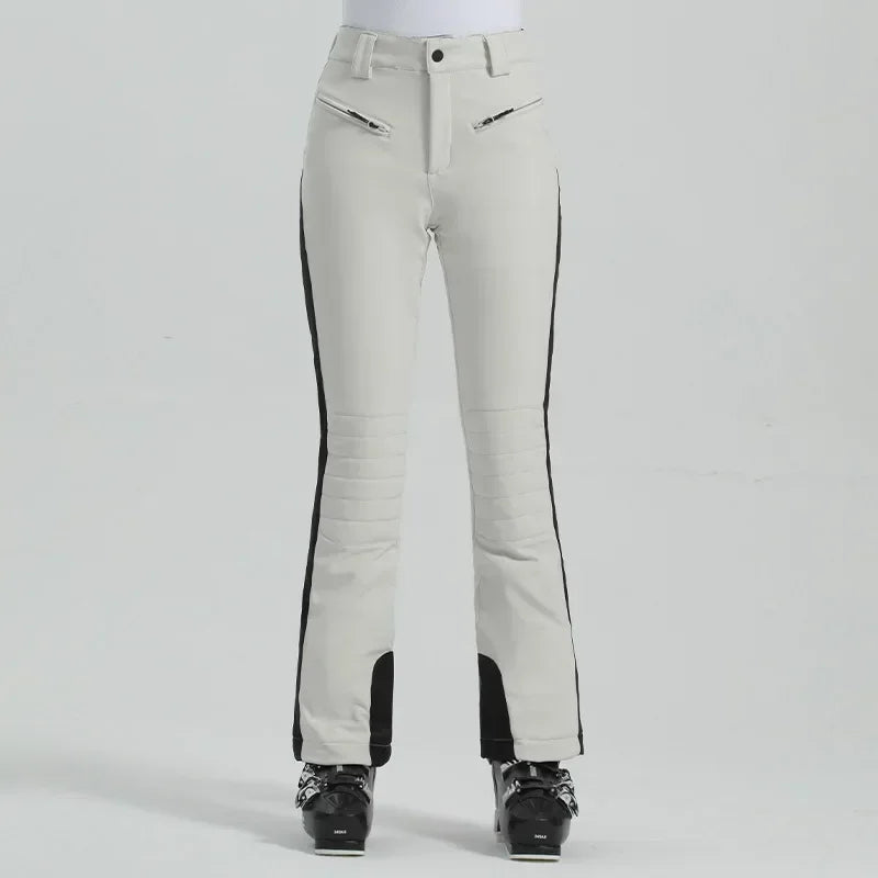 Winter Women Ski Pants 2025 New High Elasticity Warm Skiing Trousers Outdoor Windproof Waterproof Sports Snowboarding Pants