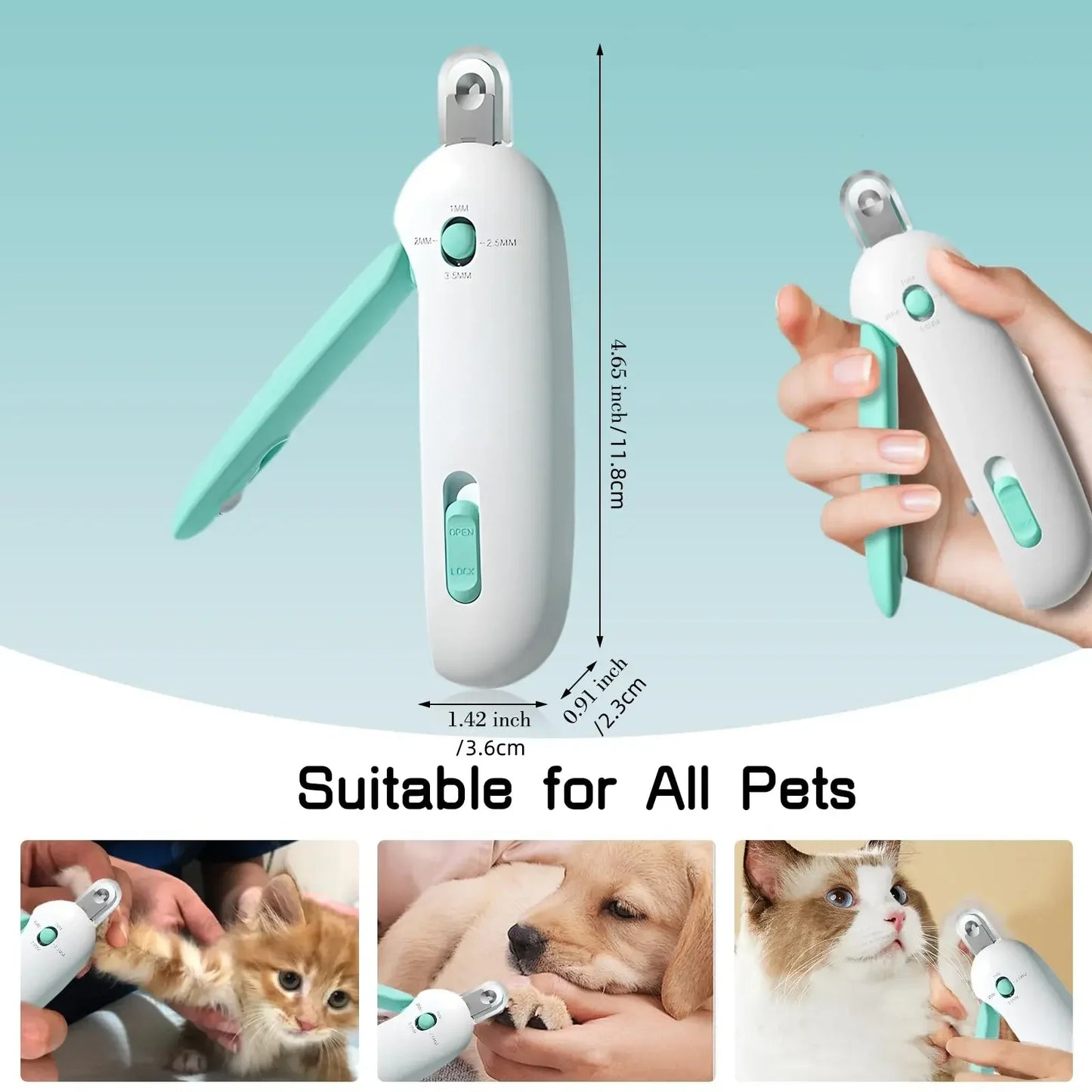 Premium Adjustable Pet Nail Trimmer - Professional Grooming Clippers