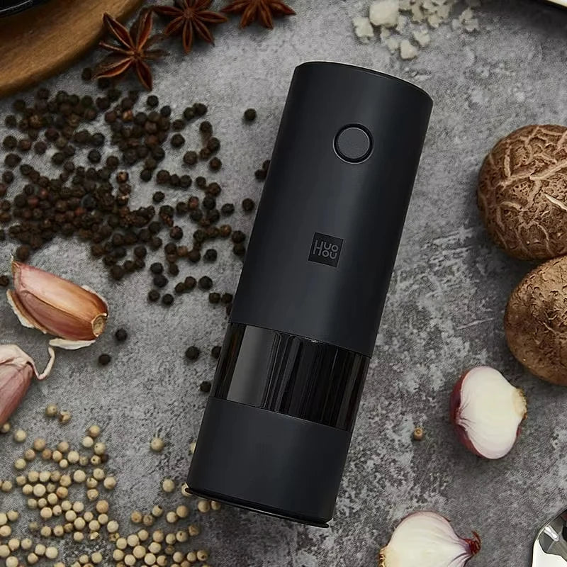 Huohou Electric Pepper and Salt Grinder with LED Light - 5 Grinding Modes