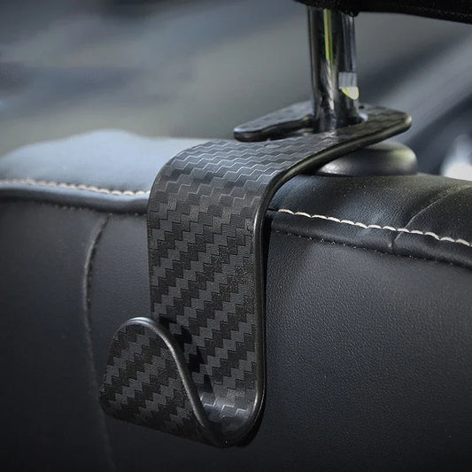 Car Headrest Hooks - 4-Pack Premium Organizer Hangers for Bags & Storage