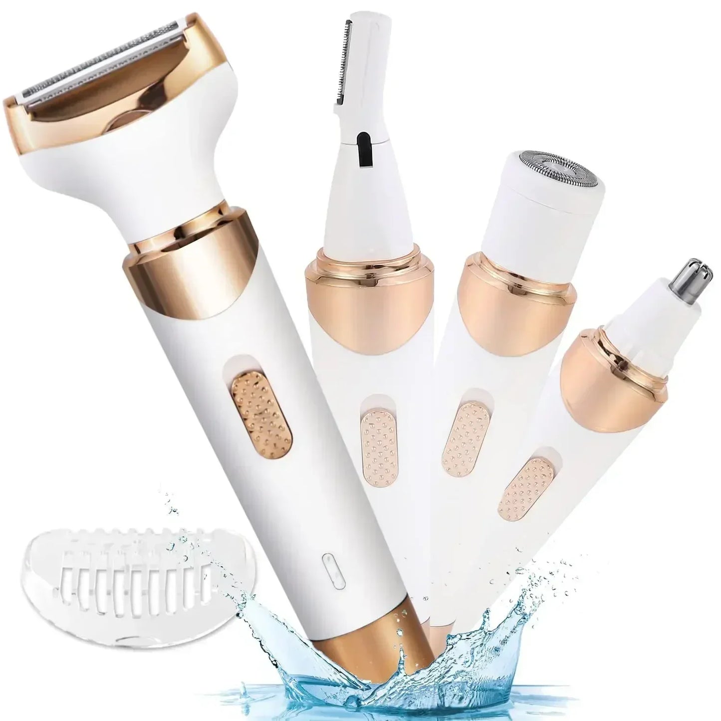 4 In 1 Electric Lady Shaver for Full Body Shaving Lady Hair Removal Epilator Painless Cordless Trimmer Razor Gifts For Women