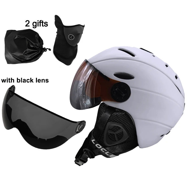 LOCLE Goggles Skiing Helmet Visor Men Women IN-MOLD CE Certificate Outdoor Sports Snow Snowboard Helmet Skateboard