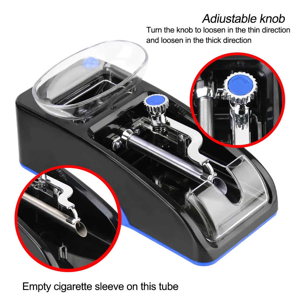 Cigarette Rolling Machine Tobacco Roller EU US Plug Smoking Tool Electric Automatic Smoking Accessories DIY Injector Maker