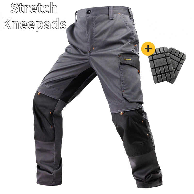 Summer Thin Cargo Pants Men's Multi-pocket Tear Resistance Stretch Trousers Outdoor Site Working Wear-resistant Pants Workwear