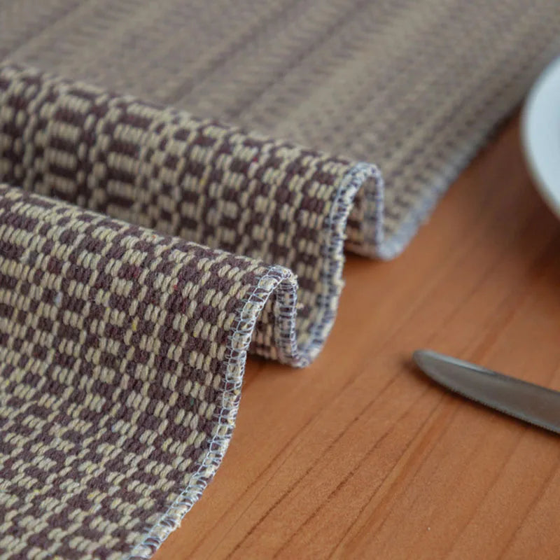 High Quality Striped Table Runner with Tassels Luxury Anti-Scratch Tea Table Mat for Office Home Soft Reusable Dining Decoration