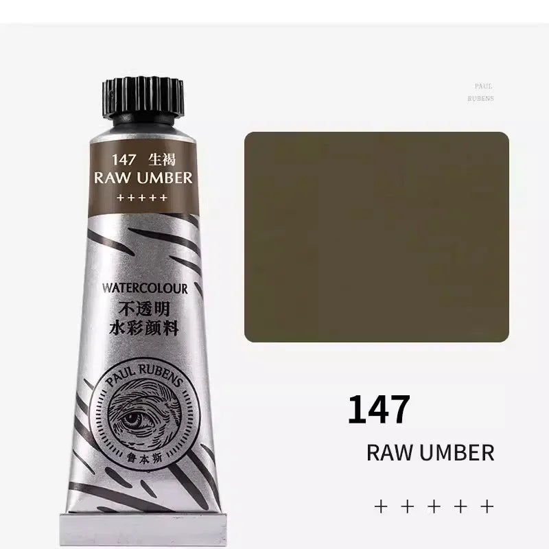 Paul Rubens 36 Colors Non-transparent Watercolor Paint Tube 15ml Professional Watercolour For Painting Anime Art Supplies