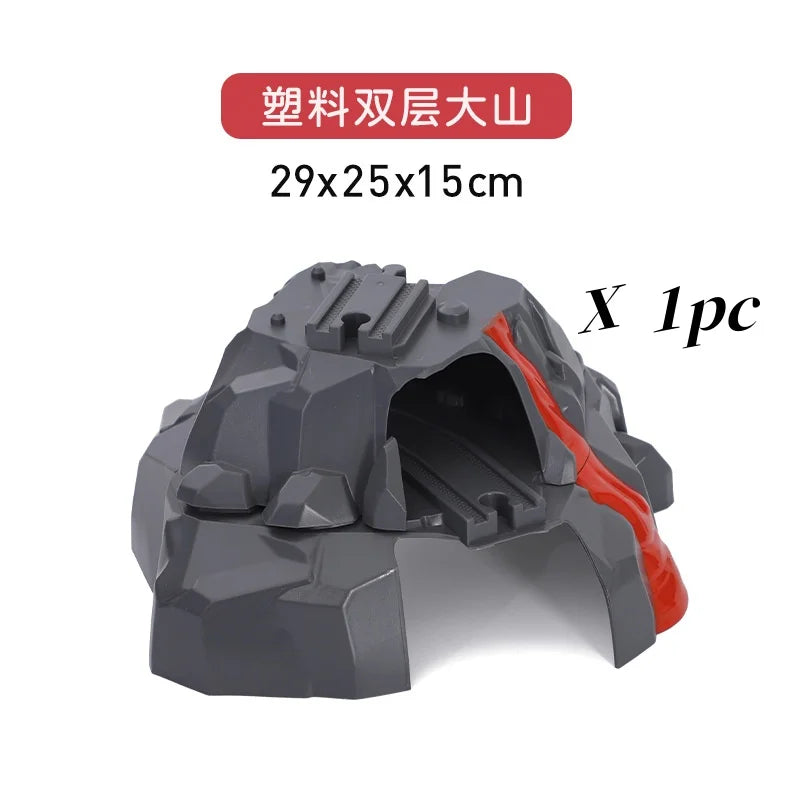 Kids Railway Toys Wooden Track Accessories of Wooden Bridge Tunnel Station fit for Brand Wooden Train Tracks Railway Toys