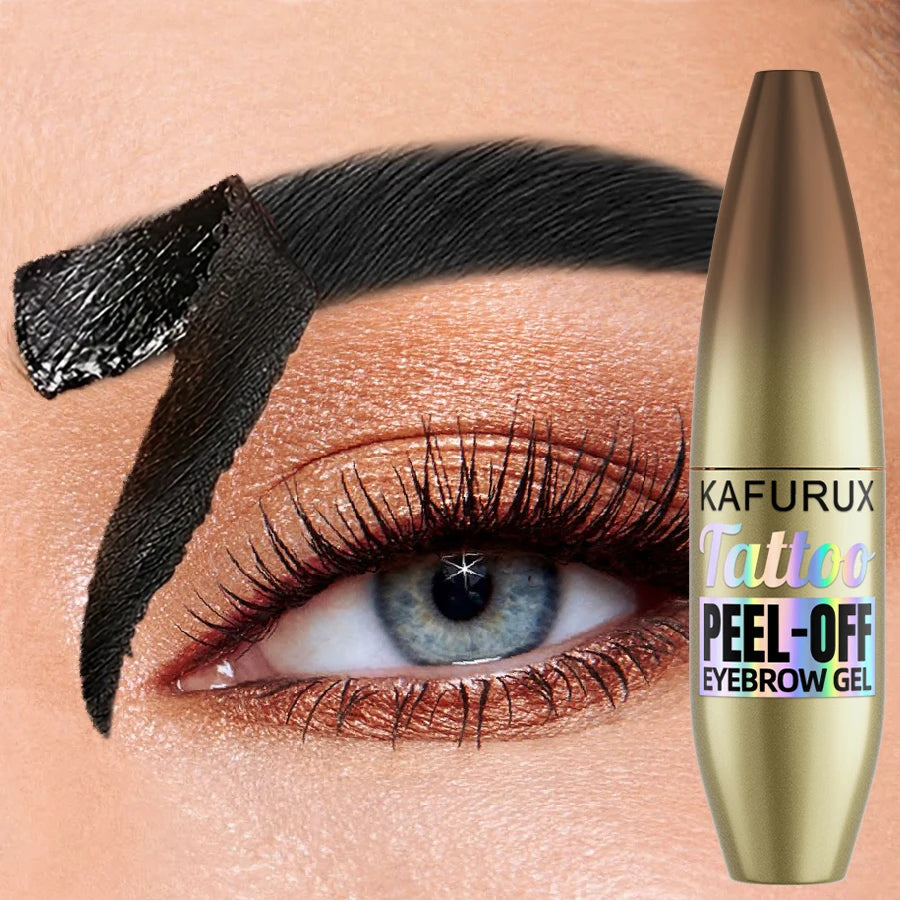 5 color waterproof tattoo eyebrow peel off tint with stencils-semi-permanent eyebrow tint easy to apply eye makeup long lasting
