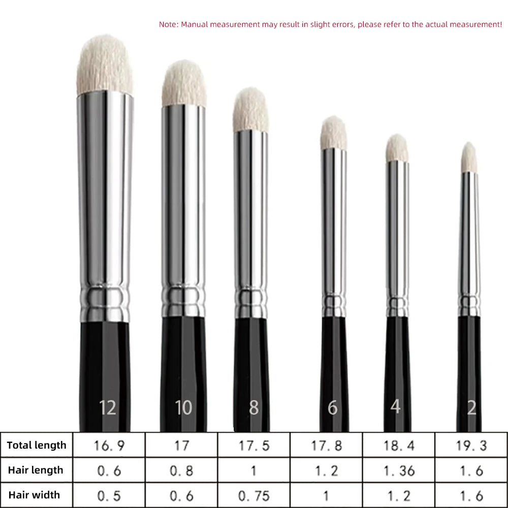 Paint Brush Set Fine Detail Goat Hair Handle Paintbrush for Art Painting Acrylic Watercolor Detailing Miniature Paint Brushes