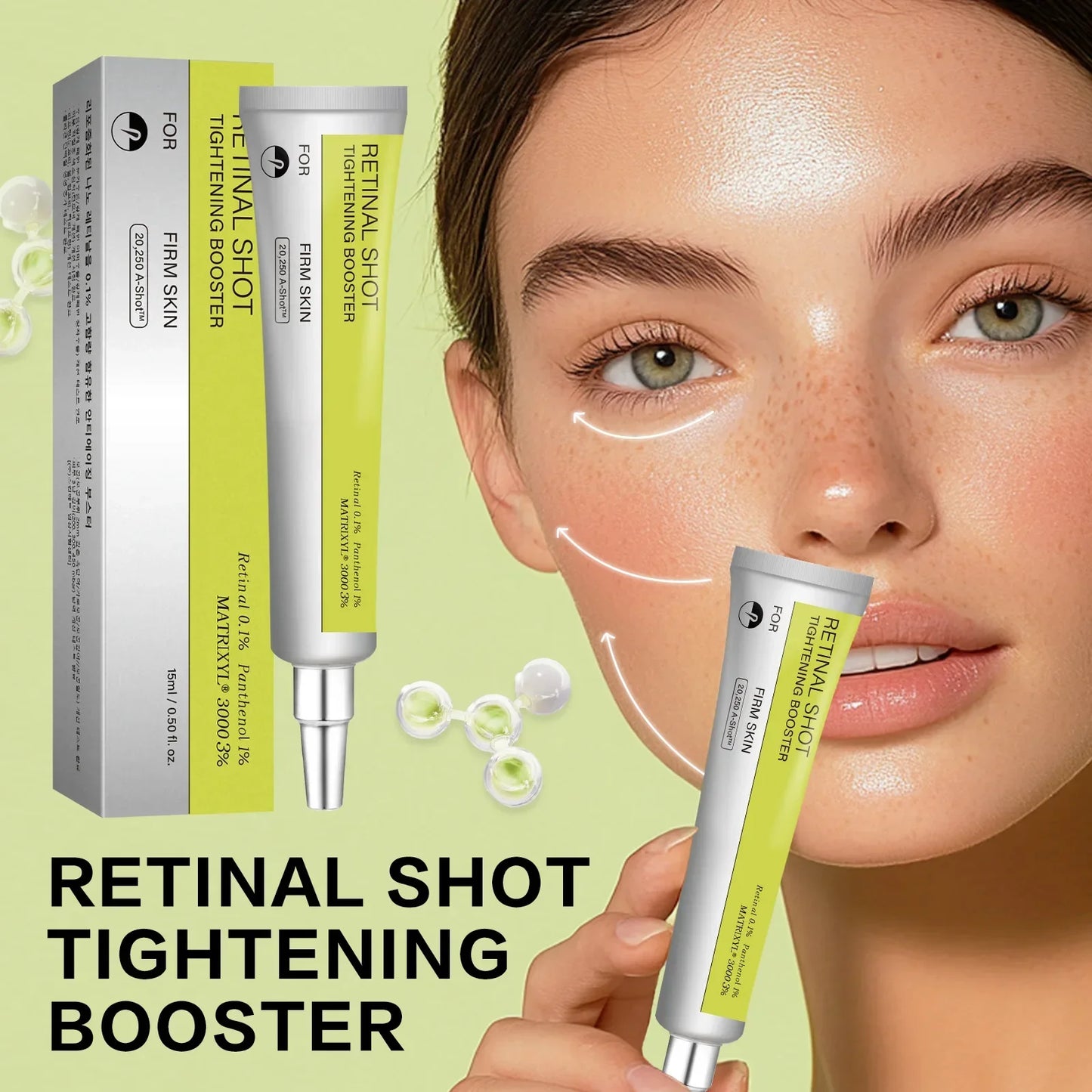 Anti-Aging Retinal Serum 15ml 0.1% Nano Retinal MATRIXYL 3000 Tightens Skin Fights Wrinkles Shrinks Pores