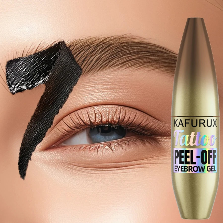 5 color waterproof tattoo eyebrow peel off tint with stencils-semi-permanent eyebrow tint easy to apply eye makeup long lasting