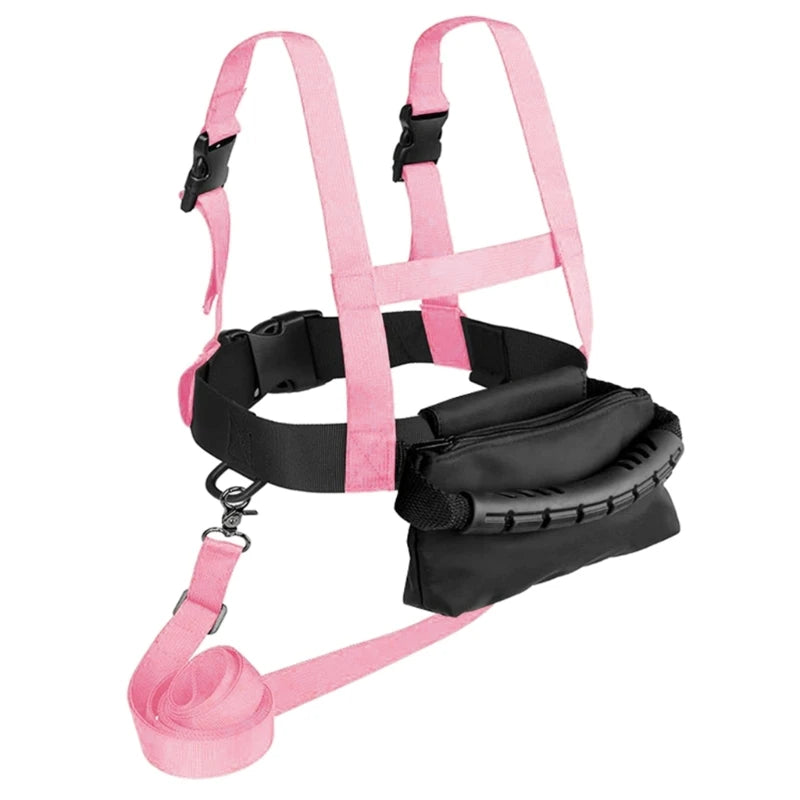 Kids Ski Harness Snowboard Training Harness Ski Traction Rope Skating Training Safety Strap with Handle Removable Leash