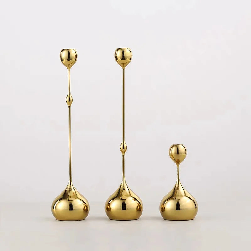Luxury Gold Candle Holders, Elegant Candlestick For Wedding/Festival Dinner Table Centerpiece Decor Home Hotel Bar Ornaments