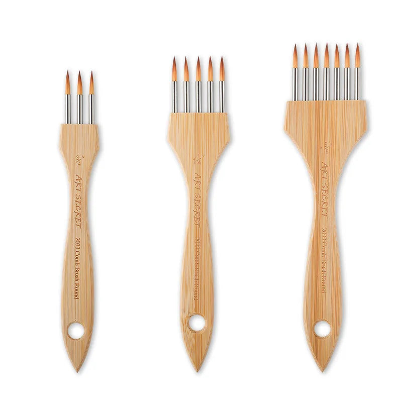 Multi-toothed Brush Comb ArtSecret Watercolor Acrylic Brushes 2033 Nylon Blend Wool Art Supplies