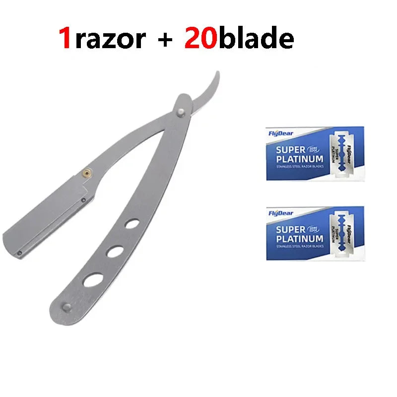 Shaver  Barber Edge Stainless Steel Razor Men Professional Manual Shaver StraightFolding Shaving Shave With Blade