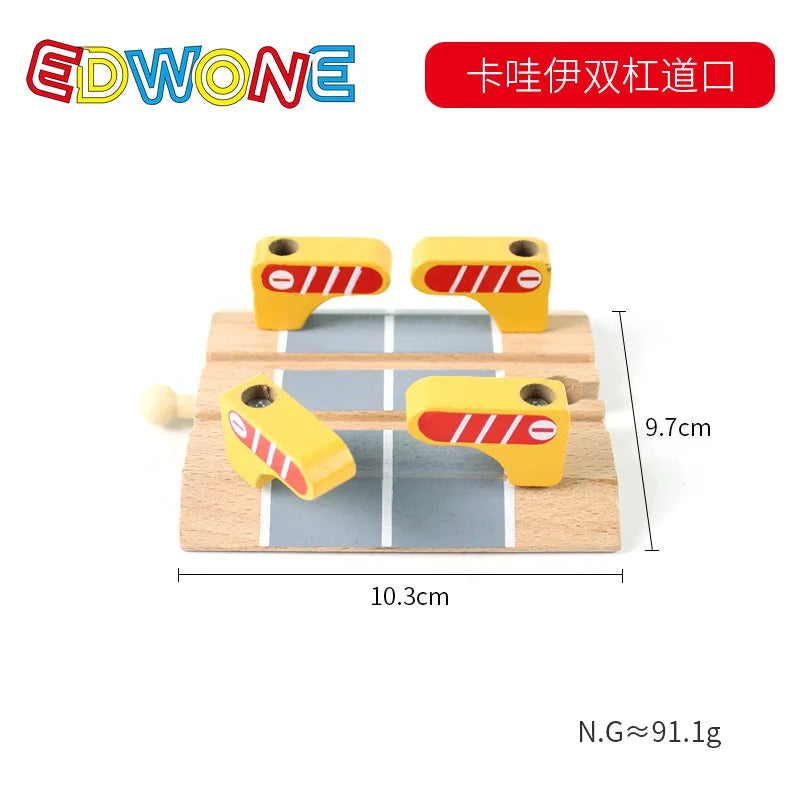 Wooden Train Track Accessories Wood Railway Track Train Station Bridge Tunnel Compatible All Brands Wooden Track Toys