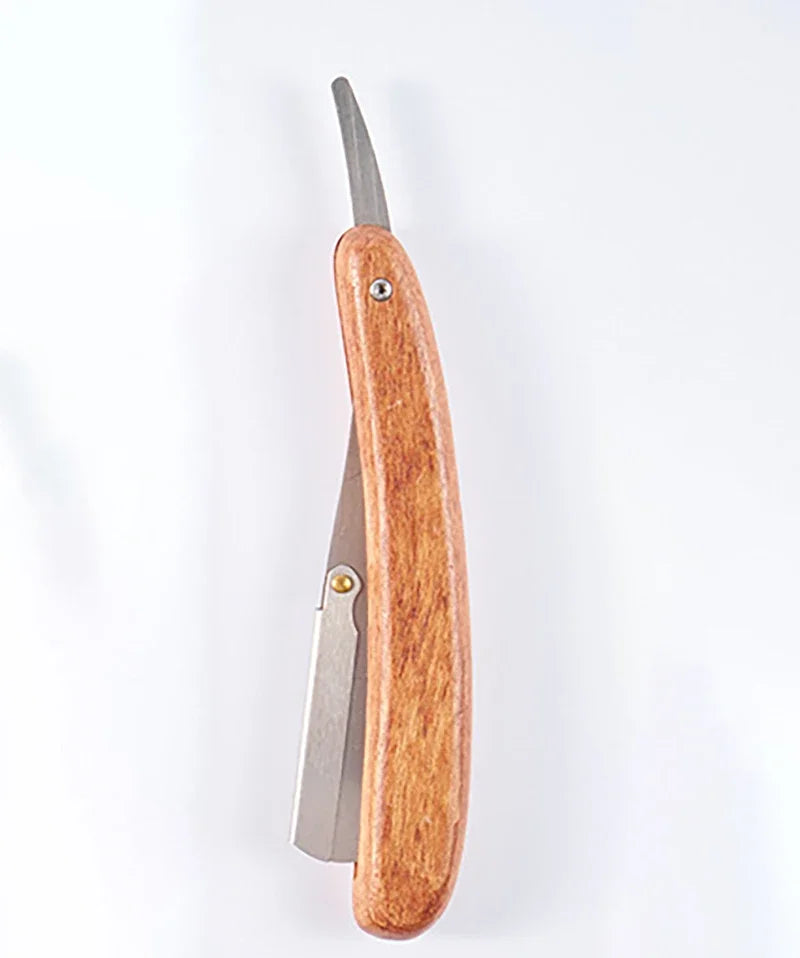 Men's Professional Barber Razor Pear Flower Wood Manual Folding Shaving Shave Stainless Steel Straight Razor Beard trimmer