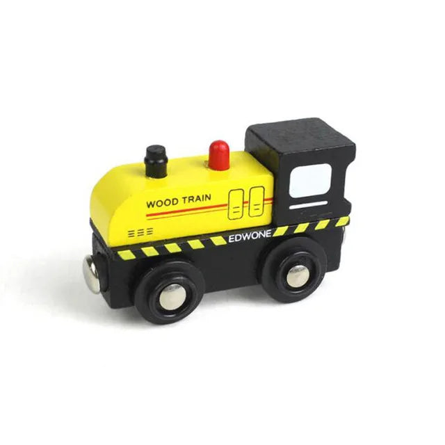 Wooden Magnetic Trolley Wood Track Accessories Car Train Track Scene Airplane Truck Wooden Tracks Educational Toys Children Gift