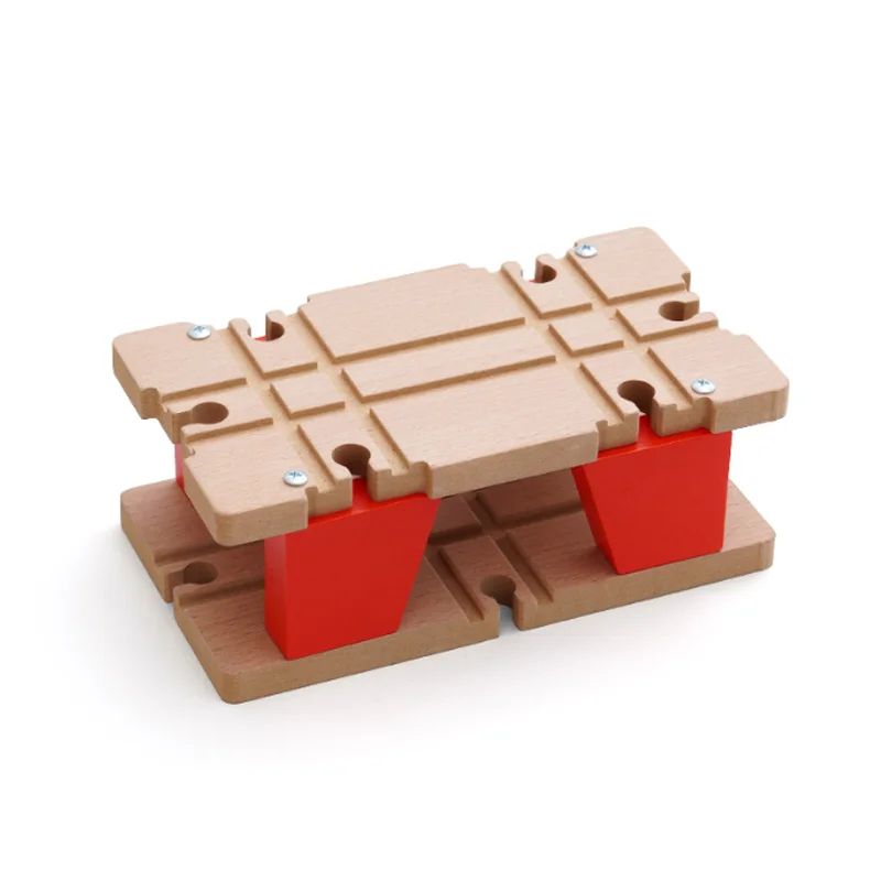 Wooden Train Track Accessories Roadblocks Station Scene Educational Toy For Kids Compatible with Thomas Wooden Railway System