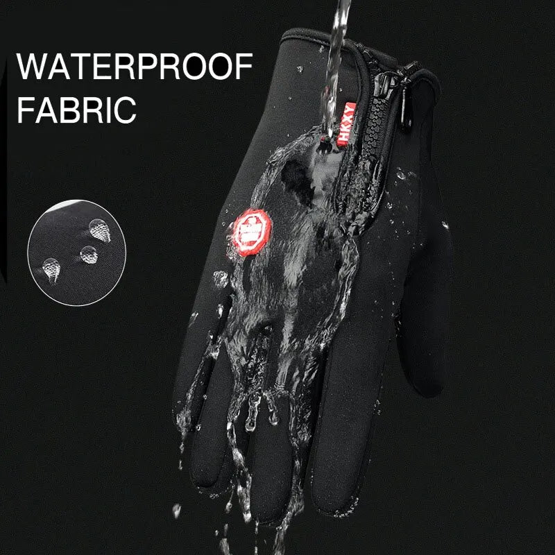 Ski Gloves Grab Velvet Touch Screen Gloves Autumn and Winter Warm Plus Velvet Cold Proof Waterproof Outdoor Riding Model
