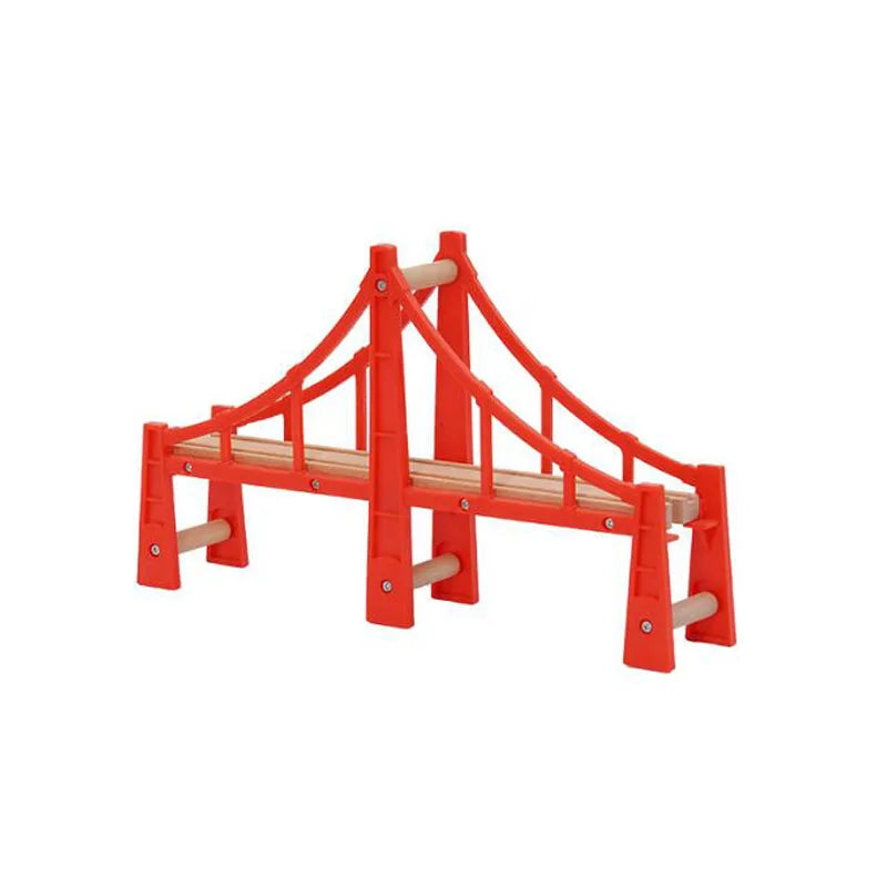 Wooden Train Track Set Accessories Track Expansion Part Wooden Railway Scene accessories Bridge Christmas Gift For Toddlers