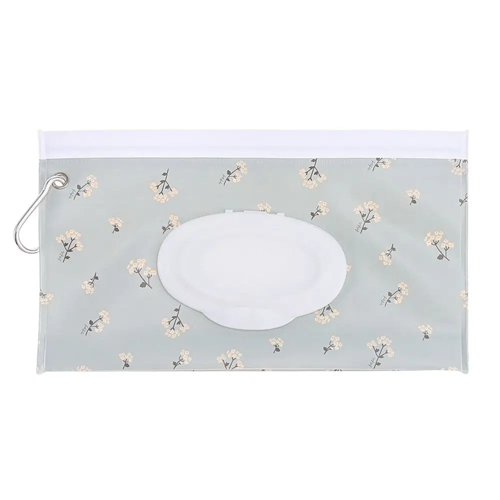 Hot Refillable EVA Wet Wipes Bag Cosmetic Pouch Tissue Box Wipes Holder Flip Cover Snap-Strap Carrying Case Stroller Accessories