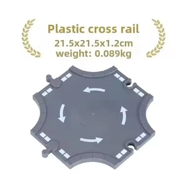 Wooden Train Track Accessories Plastic Flexible Tracks Turntable Slope Bridge fit for Brand Wood Tracks Railway Toys for Kids