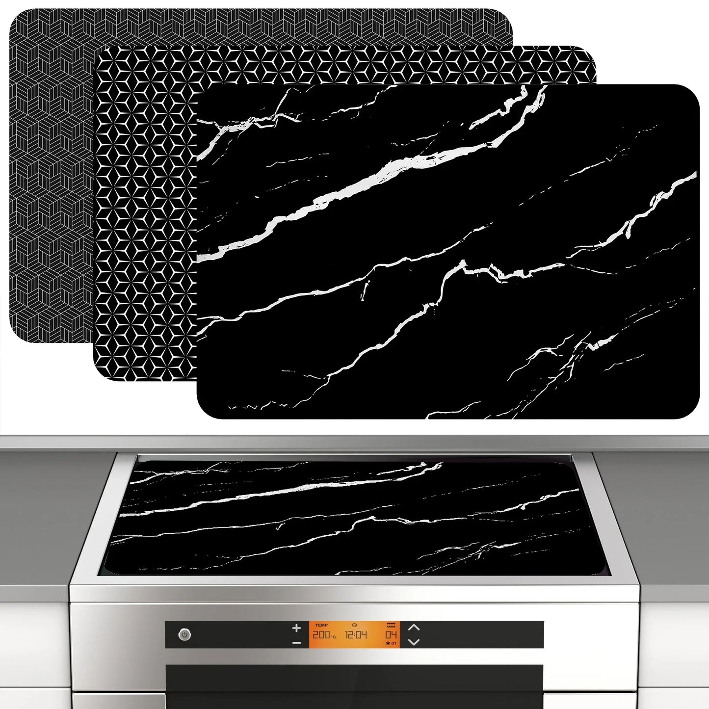 Induction Cooktop Mat Silicone Induction Cooker Covers Non-Slip Scratch Heat-resistant Induction Cooktop Protector Mat 52×78cm