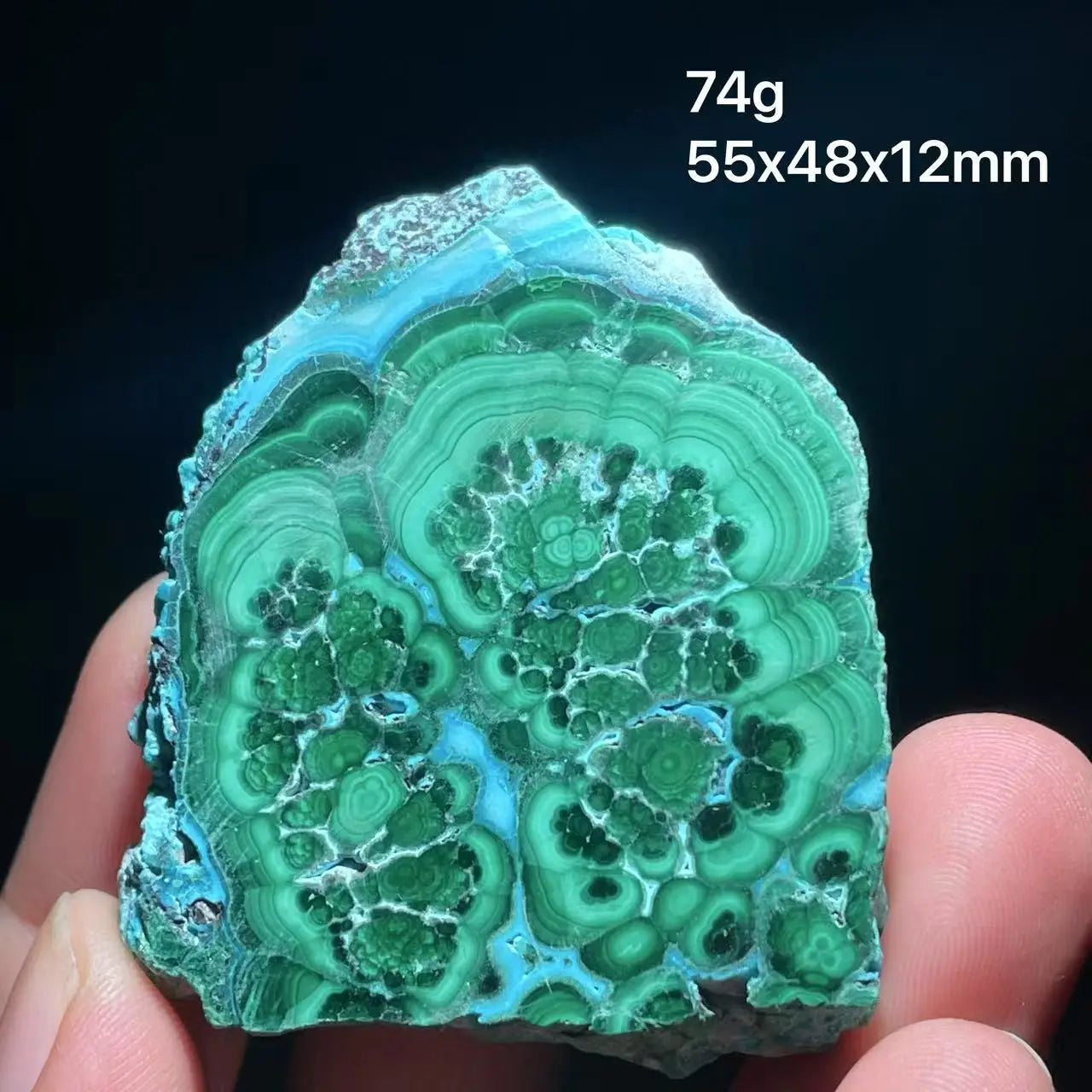 New 100% Natural chrysocolla Malachite plate Phoenix Stone Blue Green Quadrilateral Rainbow from Zambia