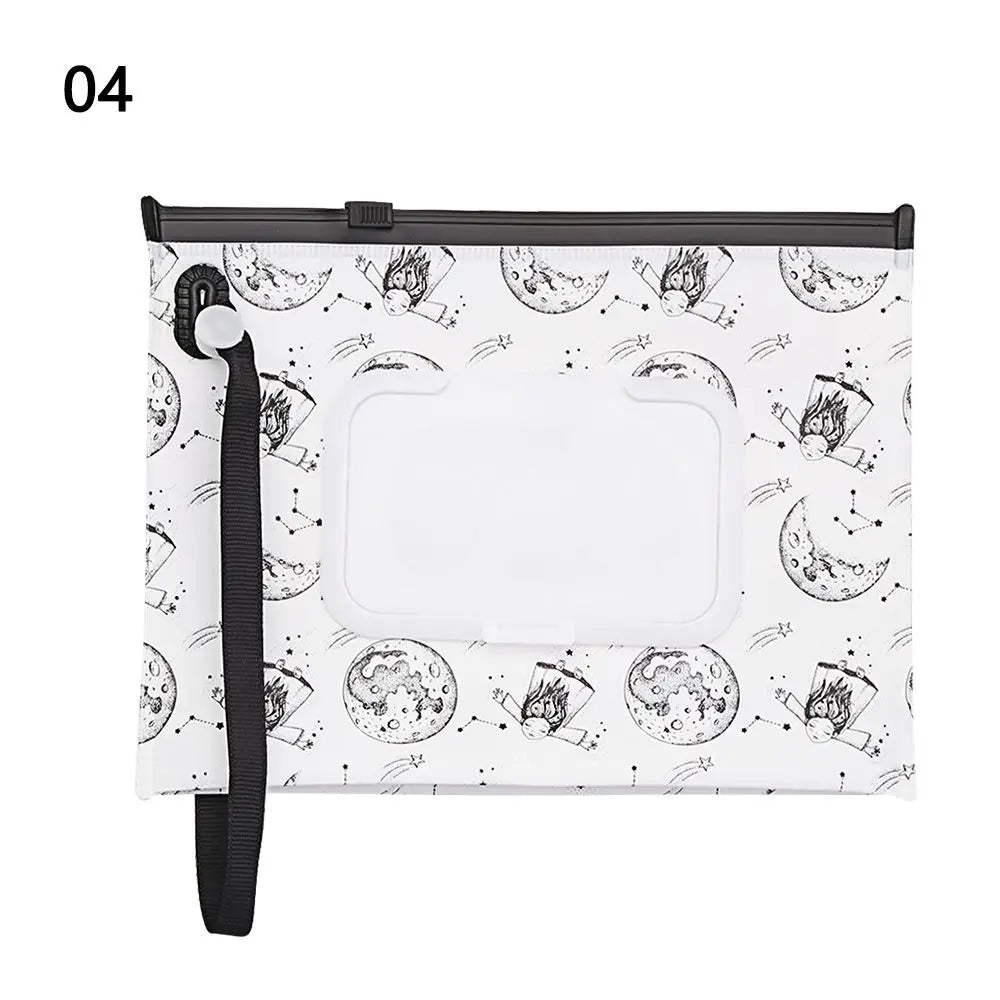 Hot Refillable EVA Wet Wipes Bag Cosmetic Pouch Tissue Box Wipes Holder Flip Cover Snap-Strap Carrying Case Stroller Accessories