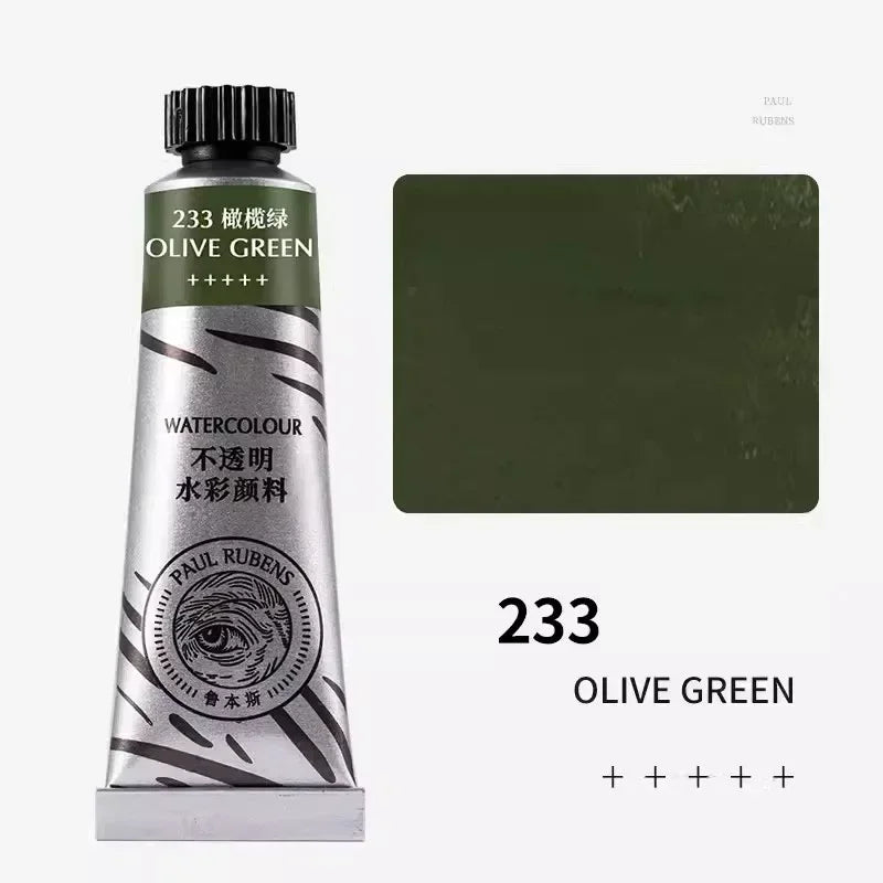 Paul Rubens 36 Colors Non-transparent Watercolor Paint Tube 15ml Professional Watercolour For Painting Anime Art Supplies