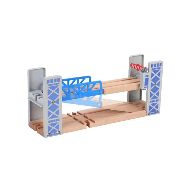 Wooden Train Track Set Accessories Track Expansion Part Wooden Railway Scene accessories Bridge Christmas Gift For Toddlers