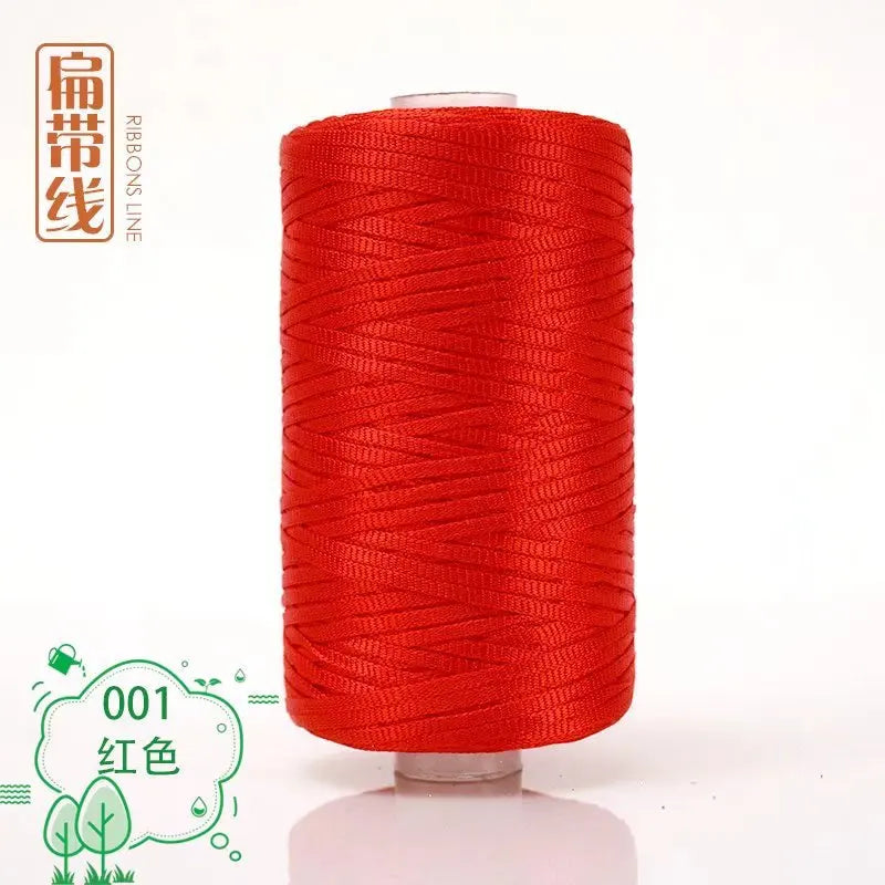 Flat line ice silk ice hemp bright silk hollow light body line summer sun hat hand-woven diy hook bag slipper cushion