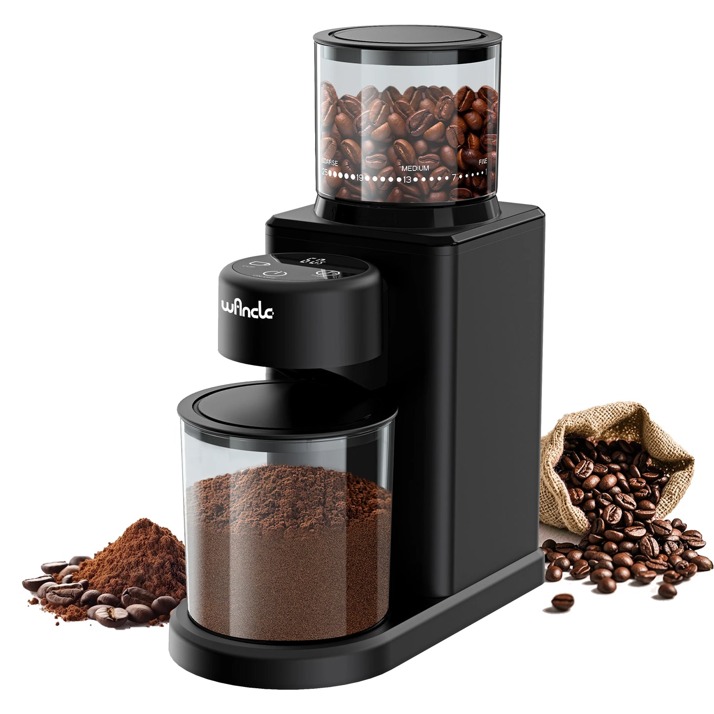Electric Conical Burr Coffee Grinder Touchscreen Adjustable coffee Bean Grinder with 25 Grind Settings for Espresso Dirp French