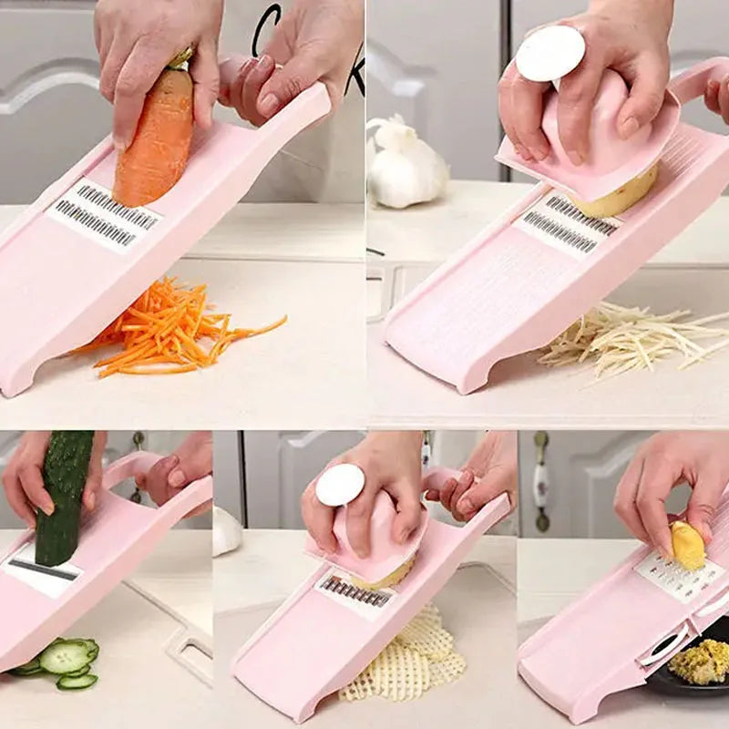 Multifunctional Vegetable Slicer & Grater with Handle - Kitchen Cutting Tool